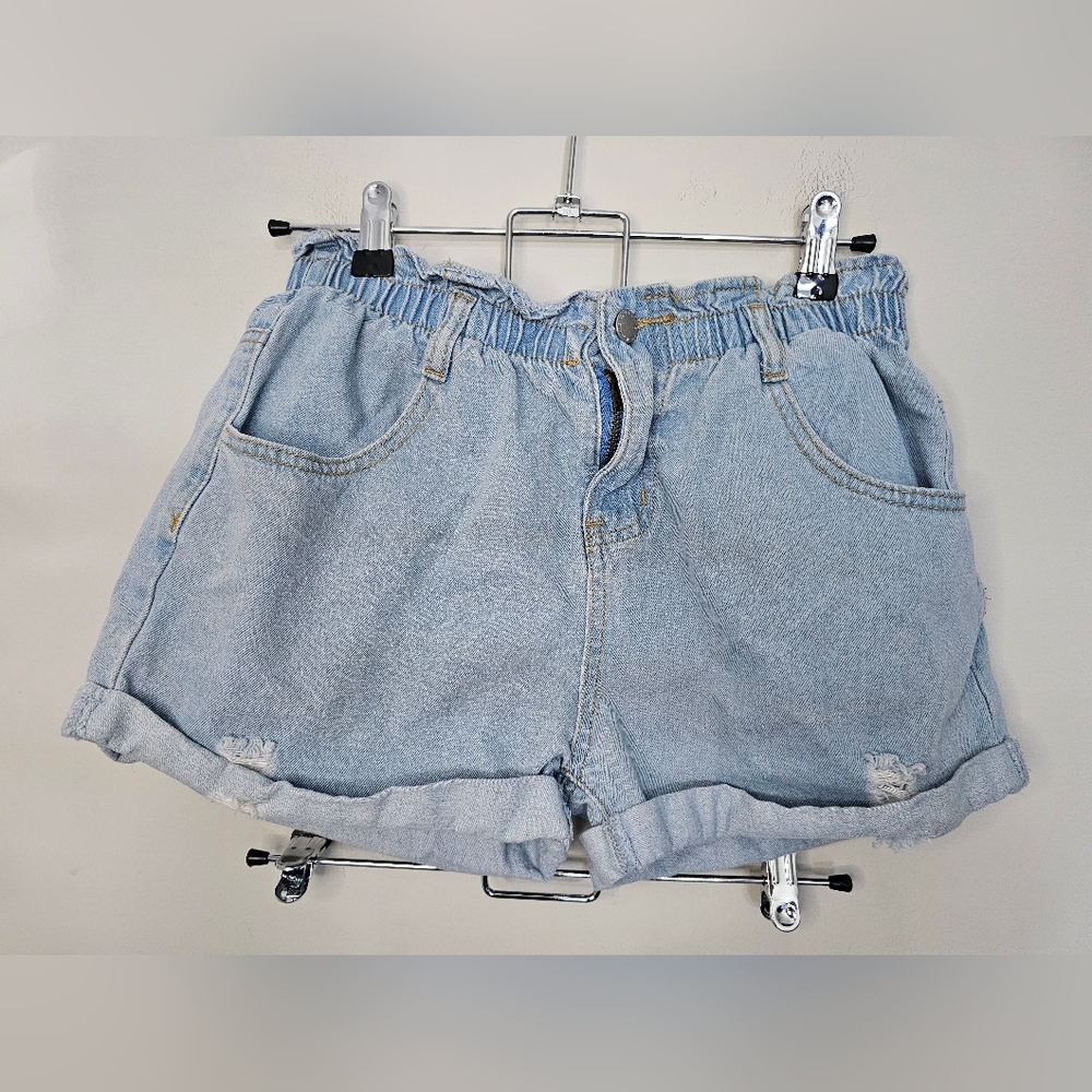 SHEIN Light Blue High Waist Jean Shorts Youth Sz 11-12Y